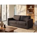Schlafsofa mit Matratze 3-Sitzer - Stoff - Anthrazit - Liegefläche 140 cm - Matratze 14 cm - DONETO