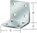 Winkelverbinder VORMANN AUGUST leicht gleichschenklig, sendzimirverzinkt Länge Schenkel A: 40.00 mm|Länge Schenkel B: 40.00 mm|Breite: 40.00 mm
