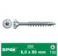 SPAX Spanplattenschraube Spax Senkkopf TX Wirox 6x80 mm 200 Stück/Box