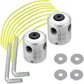 2Pcs Rasentrimmer-Ersatz, Trimmerkopf Aluminium, Fadenkopf Rasentrimmer, Trimmerfaden Doppelfadenkopf, Rasentrimmer Ersatzkopf Universal, für Benzin Motorsense Rasentrimmer
