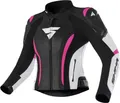 SHIMA Miura 2.0 Damen Motorrad Lederjacke, schwarz/weiß/pink, 32