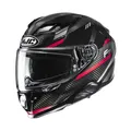 HJC F71 Carbon Esira Motorrad Helm mit Sonnenblende MC1 Rot  S