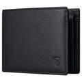 VON HEESEN Leder Geldbörse Herren mit RFID Schutz I Echtleder Geldbeutel für Männer I Münzbörse Portemonnaie Brieftasche Wallet Portmonee (Schwarz)