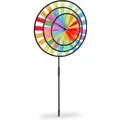 Relaxdays Windrad Kunststoff Bunt Zusammensteckbar 73,5 cm x 35,5 cm x 15 cm
