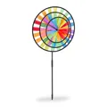 Windrad Windspiel Gartenmühle Blumenstecker Regenbogenmühle leicht bunt