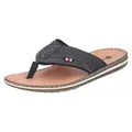 Rieker Herren Pantolette sportlicher Zehentrenner maritim 21084, Größe:41 EU, Farbe:Schwarz - Schwarz - 41