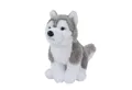 Teddys Rothenburg Kuscheltier Husky 23 cm sitzend grau/weiß Plüschhund
