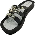 Linea Scarpa Linea Scarpa Damen Fußbett Luxus Badeschuhe Pantolette Thasos Schlappen schwarz 38 EU