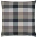elegante Soft-Flanell Bettwäsche Hamilton kiesel Kissenbezug einzeln 80x80 cm - grau