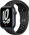 Apple Watch 7 NIKE LTE Midnight 45mm Black Band, Sehr gut – Refurbished
