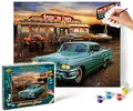 Schipper 609130877 Malen nach Zahlen – American Diner - Bilder malen für Erwachsene, inklusive Pinsel und Acrylfarben, 40 x 50 cm