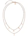 Purelei Luna Kette Damen (Roségold) – Halskette Damen aus langlebigem Edelstahl – Wasserfeste Kette mit Anhänger – 40-45 cm Länge verstellbar – Halskette für deinen individuellen Look