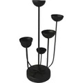 Kerzenhalter MIRA BLACK 5-armig Metall schwarz modern 22,5x23,5x45,5cm