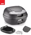 Topcase Kofferraum GIVI E340NT Schwarz Und Silber 34 Lt. Medium Komplett Platte
