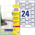 AVERY Zweckform Kabelbeschriftung Etiketten L7950-20 Selbsthaftend DIN A4 Weiß 60 x 40 mm 20 Blatt à 24 Etiketten