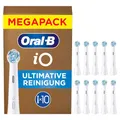 Oral-B iO Ultimative Reinigung Aufsteckbürsten — ORIGINAL Zahnbürstenaufsatz für Elektrische Oral-B iO Zahnbürsten — Bürstenköpfe, Ersatzbürsten für fortschrittliche Tiefenreinigung — Weiß, 10 Stück