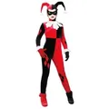 Rubie ́s Clown-Kostüm Harley Quinn Kostüm - Faschings Halloween Overall, Zehnteiliges Batman-Schurkin Kostüm rot S