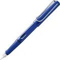 LAMY Füller Safari BLAU Füllfederhalter Füllhalter Edelstahl Feder M Linkshänder