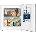 Stolthoff Mini Gefrierschrank 32 L, Gefrierschrank klein, 4 Sterne Tiefkühlschrank bis -18 °C, 39 dB leise, Gefrierwürfel freistehend, sparsam, ... - Weiß