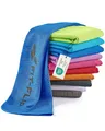 Fit-Flip Kühlendes Handtuch - Ice Cooling Towel und mikrofaser Kühltuch – kühlende Handtücher für Nacken und Hals - Airflip cool Towel für Fitness und Sport - Kühlhandtuch (dunkel blau, 100x30cm)
