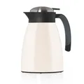 Blumtal Thermoskanne 1l - BPA-freie Teekanne mit Quick Tip Verschluss - auslaufsichere Kaffeekanne thermo für langanhaltende Isolation/Thermoskanne Weiß - Kaffekanne/Isolierkanne Edelstahl Off-White