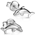 MATERIA by Matthias Wagner Delphin Ohrstecker Silber 925 Kinder - Delfin Schmuck Mädchen SO-488