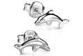 Materia Paar Ohrstecker Kinder Delphin Silber SO-488, 925 Sterling Silber