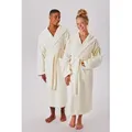 OTTO home Unisex-Bademantel Regona, Hotelbademantel, Morgenmantel, Standardlänge & Überlänge, Langform, Veloursfrottier, Kapuze, Gürtel, Damen & Herren, mit Taschen, flauschig, weich, Velours, Sauna & Spa beige XXL | 125 cm