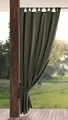 Eurofirany Garden Outdoorvorhäng mit Schlaufenschal- 1 STK. Abnehmbaren Schlaufen, Sonnenschutz Sichtschutz Winddicht Wasserdicht Vorhäng für Pavillon Terrasse Pergola, 155x260 cm, Grafit