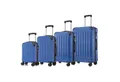 YONSLY Kofferset 4er Set, Reisekoffer Trolley mit 360° Rollen ABS-Hartschalen, 4 Rollen, (4 tlg., Sicherheitsschloss Weichem Gummigriff Handgepäck S/M/L/XL), Leichtes Gepäckset Trolley 4er Koffer Set, Reisekoffer