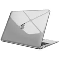 Fintie Hülle kompatibel mit MacBook Air 13 (2018-2020 Version) A2337(M1)/A2179/A1932, Ultradünne Hartschale Schutzhülle Snap Case, Grau