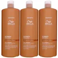 Wella Ultimate Smooth Shampoo 3 x 1000 ml für trockenes Haar Step 1 Set
