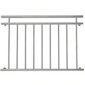 Mucola Französischer Balkon 90x128CM Stabgeländer Edelstahl V2A Fenstergeländer Stabgeländer Terrassengeländer Brüstung Balkongeländer Fenstergitter