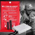 wucgea Löschdecke für küche - Feuerlöschdecke DIN EN 1869:2019 Sicherheit Glasfaser Brandschutzdecke für Fettbrände Auto Schule Kamin Grill Büro Garage Schweißen Lager 1m x 1m