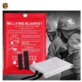 Feuerlöschdecke DIN EN 1869 1m x 1m Glasfaser Brands