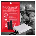 Feuerlöschdecke Glasfaser 1m x 1m Brandschutz Home Küche Sicherheit