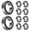 10 Stück 6801 2RS Kugellager 12 mm x 21 mm x 5 mm doppelt geschützte Rillenkugellager für DIY, Drehbänke, Motoren, 3D-Drucker, Fräsmaschinen, verschiedene mechanische Geräte, etc.