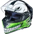 RT-824 Integralhelm Motorradhelm Kinderhelm Motorrad Integral Roller Helm rueger, Farbe:Green Hollow, Größe:L (59-60)