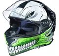rueger-helmets Motorradhelm RT-824 Integralhelm Motorradhelm Kinderhelm Motorrad Integral Roller Helm GebissRT-824 Gre/Hollo L