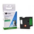 G&G Schriftband kompatibel zu Dymo D1/ 45019/ S0720590 schwarz auf grün12mm/7m