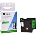 G&G Kompatibel mit Dymo D1/ 45019/ S0720590 Schriftband (12mm x 7m) auf - Marke (1.20 cm, Grün, Schwarz) (5DY45019-TD)