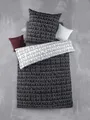 soma Bettwäsche Bettwäsche 135 cm x 200 cm Herz schwarz weiß, Bettbezug Kopfkissenbezug Set kuschelig weich hochwertig