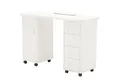 Barberpub Schminktisch Barberpub Studiotisch Manikürtisch Nageltisch 0600, mit Schubladen, mit Schrank, Rollen, MFC, 120 × 47 × 80 cm