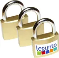 legunto® 3 Padlocks - One Key for All - Practical and Safe - 18 Additional Spare