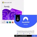 Microsoft 365 Family 6 User + NordVPN Standard 10 Geräte - mit Word, Excel, PowerPoint, OneNote, Outlook, Access und VPN