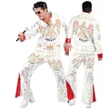 W WIDMANN MILANO Party Fashion - King of Rock'N'Roll Kostüm, Oberteil & Hose, 50er Jahre Outfit für Karneval & Show Time