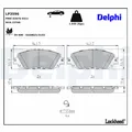 Bremsbelagsatz Scheibenbremse DELPHI LP2299 für MITO LANCIA DELTA BRAVO ALFA 2 3
