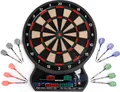 meteor Dartboard Darts Set mit 4 LED Kinder Erwachsene Spiel