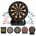 Elektronische Dartscheibe Profi Dartboard 4-LED 12 Pfeile 202 Spiele Dartboard:)