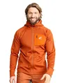 RevolutionRace Evolution Stretch Fleece Hoodie für Herren, Zip Hoodie für Wandern und Outdoor-Aktivitäten, Teracotta Brown, M